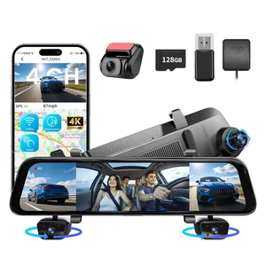 12" 4K+1080Px3,4 Channel Mirror Dash Cam Front and Rear with STARVIS Sensor, Rear View Mirror Camera,Back up Camera for Cars,8 IR Night Vision,WiFi,GPS,Voice Control,Free 128G SD 12" 4K+1080Px3,4 Channel Mirror Dash Cam Front and Rear with STARVIS Sensor, Rear View Mirror Camera,Back up Camera for Cars,8 IR Night Vision,WiFi,GPS,Voice Control,Free 128G SD