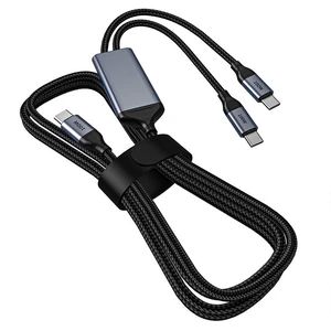 OMNIHIL 3.2FT USB-C Splitter Cable Compatible with SanDisk 1TB Extreme Portable SSD-SDSSDE61-1T00-G25 OMNIHIL 3.2FT USB-C Splitter Cable Compatible with SanDisk 1TB Extreme Portable SSD-SDSSDE61-1T00-G25