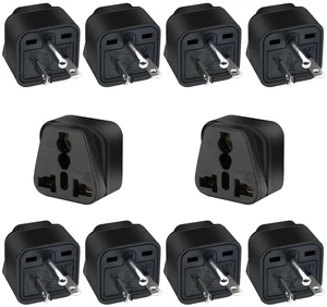TEWOXIN 10PCS NEMA 6-20P to Universal 3-Pin Socket Power Converter,Black TEWOXIN 10PCS NEMA 6-20P to Universal 3-Pin Socket Power Converter,Black