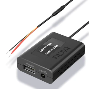 FitDVR Power Adapter for Universal Car Model LED Display USB Power Source, Easy to Install, 5V 12V Output, for Dash Cam, Radar, D3-044 FitDVR Power Adapter for Universal Car Model LED Display USB Power Source, Easy to Install, 5V 12V Output, for Dash Cam, Radar, D3-044