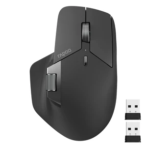 Rapoo MT760 Infinity Wireless Mouse with Infinite Scroll & Onboard Memory, Bluetooth + 2.4G Multi-device, 1000Hz Polling Rate, Silent Clicks, Macro Enabled, for Windows, Mac OS, Linux, Chrome, Rapoo MT760 Infinity Wireless Mouse with Infinite Scroll & Onboard Memory, Bluetooth + 2.4G Multi-device, 1000Hz Polling Rate, Silent Clicks, Macro Enabled, for Windows, Mac OS, Linux, Chrome,