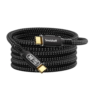 Smoizheff USB-C to USB-C Cable Supporting USB4 & Thunderbolt 4 40Gbps Data Transfer, 240W Fast Charging, 8K Video for Laptop, Tablet, Docking Station,Monitor,SSD 10ft/3m Smoizheff USB-C to USB-C Cable Supporting USB4 & Thunderbolt 4 40Gbps Data Transfer, 240W Fast Charging, 8K Video for Laptop, Tablet, Docking Station,Monitor,SSD 10ft/3m