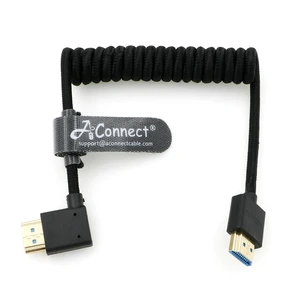 AConnect 8K Coiled HDMI Cable, 8K@60Hz 4K@120Hz 48Gbps HDMI 2.1 Cable, Ultra High-Speed Braided Coiled Cable 12~18" for Atomos Ninja V^^Portkeys BM5 Monitor (Straight to Right Angle) AConnect 8K Coiled HDMI Cable, 8K@60Hz 4K@120Hz 48Gbps HDMI 2.1 Cable, Ultra High-Speed Braided Coiled Cable 12~18" for Atomos Ninja V^^Portkeys BM5 Monitor (Straight to Right Angle)