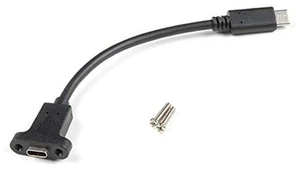 SparkFun Electronics Panel Mount USB-C Extension Cable - 6" SparkFun Electronics Panel Mount USB-C Extension Cable - 6"