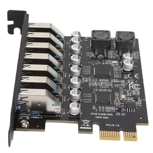 Ejoyous PCIE to USB Expansion Card, 7 Port USB 3.2 3.2 GEN1 5Gbps High Speed Data Transfer PCIe Expree Front Expansion Card for Desktop PC Adapter Ejoyous PCIE to USB Expansion Card, 7 Port USB 3.2 3.2 GEN1 5Gbps High Speed Data Transfer PCIe Expree Front Expansion Card for Desktop PC Adapter