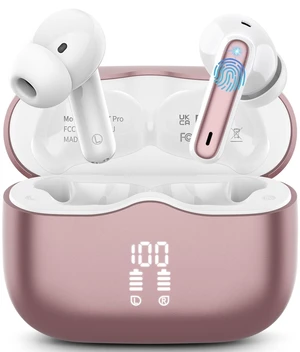 Wireless Earbuds, Bluetooth 5.4 Headphones in Ear with 4 ENC Noise Cancelling Mic, New Wireless Earphones HiFi Stereo Deep Bass 40H Playtime, In-Ear Bluetooth Earbuds LED Display IP7, US Wireless Earbuds, Bluetooth 5.4 Headphones in Ear with 4 ENC Noise Cancelling Mic, New Wireless Earphones HiFi Stereo Deep Bass 40H Playtime, In-Ear Bluetooth Earbuds LED Display IP7, US