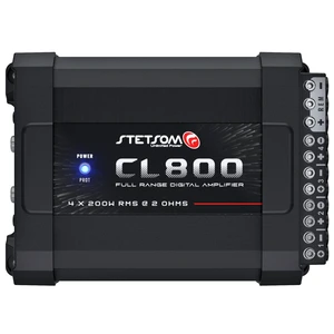 Stetsom CL 800.4 2 Ohm Car Audio Amplifier 800 Watts RMS, 4 Channel Class D Full Range Amp, Compact Multichannel Stereo Amplifier with RCA & High Level Input, HPF/LPF Crossover, Brazilian Technology Stetsom CL 800.4 2 Ohm Car Audio Amplifier 800 Watts RMS, 4 Channel Class D Full Range Amp, Compact Multichannel Stereo Amplifier with RCA & High Level Input, HPF/LPF Crossover, Brazilian Technology