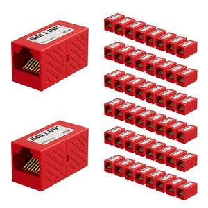 iwillink RJ45 Coupler Ethernet Connector, Female to Female, 50 Pack, Red iwillink RJ45 Coupler Ethernet Connector, Female to Female, 50 Pack, Red