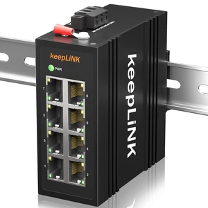 keepLiNK 8-Port Industrial Ethernet Switch, Unmanaged 10/100Mbps DIN-Rail Network Switch, IP40, Operating Temperature Range of -30C - 70C (-22F~158F) keepLiNK 8-Port Industrial Ethernet Switch, Unmanaged 10/100Mbps DIN-Rail Network Switch, IP40, Operating Temperature Range of -30C - 70C (-22F~158F)