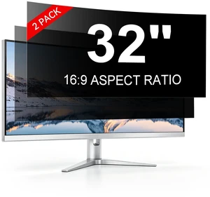 ZpTsarinal 2 Pack 32 Inch Computer Monitor Privacy Screen, Compatible with Flat and Curved Screens, Removable Anti-Glare Blue Light Eye Protection Screen for 16:9 Widescreen Monitors, 32 Inch ZpTsarinal 2 Pack 32 Inch Computer Monitor Privacy Screen, Compatible with Flat and Curved Screens, Removable Anti-Glare Blue Light Eye Protection Screen for 16:9 Widescreen Monitors, 32 Inch