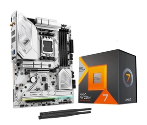 MICRO CENTER AMD 7800X3D CPU with ASRock B850 Steel Legend Motherboard MICRO CENTER AMD 7800X3D CPU with ASRock B850 Steel Legend Motherboard