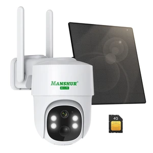 Manshur 4G LTE Cellular Security Camera Outdoor Wireless, Cameras Without WiFi Needed 360PTZ 2K/3MP Color Night Vision, 2 Way Talk, PIR Motion Detection, Spotlight, No WiFi Supported, IP66, Clo Manshur 4G LTE Cellular Security Camera Outdoor Wireless, Cameras Without WiFi Needed 360PTZ 2K/3MP Color Night Vision, 2 Way Talk, PIR Motion Detection, Spotlight, No WiFi Supported, IP66, Clo