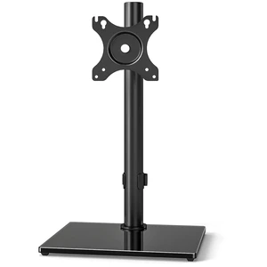 5Rcom Single Monitor Freestanding Stand, Holds Screens 17-35 Inch Regular and Ultrawide, Square Tempered Glass VESA Mount Base, Adjustable Height, Tilt, Swivel, Rotation, Black 5Rcom Single Monitor Freestanding Stand, Holds Screens 17-35 Inch Regular and Ultrawide, Square Tempered Glass VESA Mount Base, Adjustable Height, Tilt, Swivel, Rotation, Black