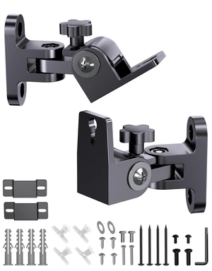 Universal Speaker Wall Mount, 180 Swivel & 120 Tilt for Bookshelf Speaker Universal Speaker Wall Mount, 180 Swivel & 120 Tilt for Bookshelf Speaker