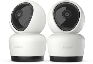 Swann 3K Indoor Pan Tilt WiFi Security Camera, 5MP Plug-in Home PT Camera with Night Vision, Two-Way Audio, Human Motion Detection, Work Security APP2 Packs Swann 3K Indoor Pan Tilt WiFi Security Camera, 5MP Plug-in Home PT Camera with Night Vision, Two-Way Audio, Human Motion Detection, Work Security APP2 Packs