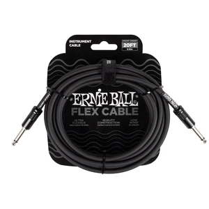 Ernie Ball Flex Instrument Cable Straight/Straight 20ft - Black (P06435) Ernie Ball Flex Instrument Cable Straight/Straight 20ft - Black (P06435)