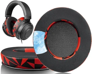 SOULWIT Cooling-Gel Ear Pads Cushions Replacement, for Razer Kraken 2019/Tournament Edition/Ultimate/Kitty, Earpads for Nari/Essential/Ultimate, Kraken X/V3 X Headset - Red Storm SOULWIT Cooling-Gel Ear Pads Cushions Replacement, for Razer Kraken 2019/Tournament Edition/Ultimate/Kitty, Earpads for Nari/Essential/Ultimate, Kraken X/V3 X Headset - Red Storm