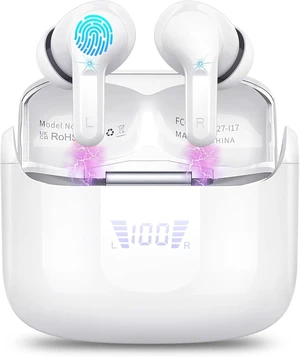Wireless Earbuds, Bluetooth 5.4 Headphones 2026 NEW Ear Buds 40H Bass Stereo in-Ear Earphones ENC Noise Cancelling Earbuds with 4 HD Mic, USB-C LED Display IP7 Waterproof Sport Headset for Andr Wireless Earbuds, Bluetooth 5.4 Headphones 2026 NEW Ear Buds 40H Bass Stereo in-Ear Earphones ENC Noise Cancelling Earbuds with 4 HD Mic, USB-C LED Display IP7 Waterproof Sport Headset for Andr