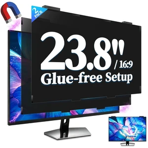 Verponity 2 Pack 23.8 Inch Magnetic Privacy Screen for Computer Monitor 16:9, Anti Blue Light Anti-Glare Screen Protector, Tool-free Removable Hanging Privacy Screen for Monitor, Anti-peep Eye Protect Verponity 2 Pack 23.8 Inch Magnetic Privacy Screen for Computer Monitor 16:9, Anti Blue Light Anti-Glare Screen Protector, Tool-free Removable Hanging Privacy Screen for Monitor, Anti-peep Eye Protect