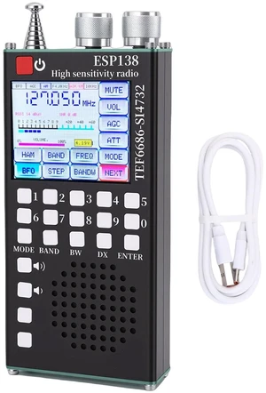 WALFRONT Handheld Full Band Radio DSP Noise Reduction Multiband World Band Receiver Dual Systems FM LW MW SW Radio WALFRONT Handheld Full Band Radio DSP Noise Reduction Multiband World Band Receiver Dual Systems FM LW MW SW Radio