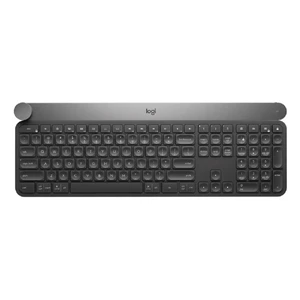 Logitech Craft Advanced Wireless Keyboard with Creative Input Dial and Backlit Keys, Dark Grey and Aluminum Logitech Craft Advanced Wireless Keyboard with Creative Input Dial and Backlit Keys, Dark Grey and Aluminum