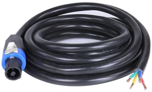 HBU 15 Feet 4 Conductor Speakon Cable - 1 Pack Pro Speak-ON to Bare Cables HBU 15 Feet 4 Conductor Speakon Cable - 1 Pack Pro Speak-ON to Bare Cables