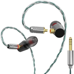 GUAEIMO G4M4C2G HiFi IEMs, Wired in-Ear Monitors with Detachable MMCX Cable, Professional Audiophile Earbuds, Aluminum Shell & 4-Strand Silver-Plated Cable, 4.4mm No Mic Frosted Black GUAEIMO G4M4C2G HiFi IEMs, Wired in-Ear Monitors with Detachable MMCX Cable, Professional Audiophile Earbuds, Aluminum Shell & 4-Strand Silver-Plated Cable, 4.4mm No Mic Frosted Black