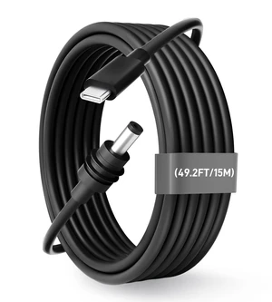 MEKEET Black Starlink Mini Cable 49.2FT/15M- Starlink Mini USB C to DC Waterproof Power Cord 100W Input USB Type C to DC Cable- Car Charger Starlink for Outdoor Camping Travel Work MEKEET Black Starlink Mini Cable 49.2FT/15M- Starlink Mini USB C to DC Waterproof Power Cord 100W Input USB Type C to DC Cable- Car Charger Starlink for Outdoor Camping Travel Work