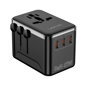 LAVCHIC 67W GaN Universal Travel Adapter 5-in-1 International Power Adapter LAVCHIC 67W GaN Universal Travel Adapter 5-in-1 International Power Adapter