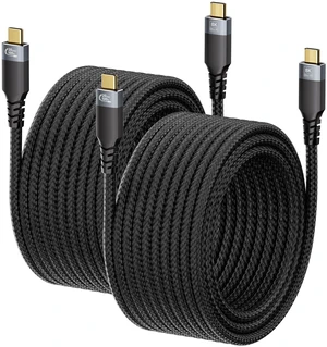 UPPDEFFST 2-Pack USB C Cables Compatible with Thunderbolt 3, USB 3.2 20Gbps High-Speed Transfer,100W Fast Charging,8K@30Hz&4K@120Hz Video,16.5FT Long TypeC-C Cord for Monitor,Docking Station and SSD, UPPDEFFST 2-Pack USB C Cables Compatible with Thunderbolt 3, USB 3.2 20Gbps High-Speed Transfer,100W Fast Charging,8K@30Hz&4K@120Hz Video,16.5FT Long TypeC-C Cord for Monitor,Docking Station and SSD,