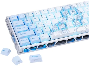 JOLINTAL White and Blue Shine Through Side Print Keycap for Gaming Keyboard JOLINTAL White and Blue Shine Through Side Print Keycap for Gaming Keyboard