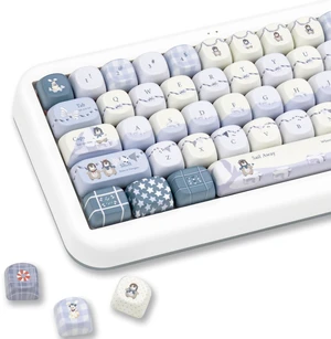 COOMICKEY PBT Keycaps Blue Penguin Cute 120 Keys MX Switch Custom Key Cap COOMICKEY PBT Keycaps Blue Penguin Cute 120 Keys MX Switch Custom Key Cap