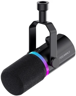 FEELWORLD PM1 XLR USB Black Metal Podcast Dynamic Microphone for Recording FEELWORLD PM1 XLR USB Black Metal Podcast Dynamic Microphone for Recording
