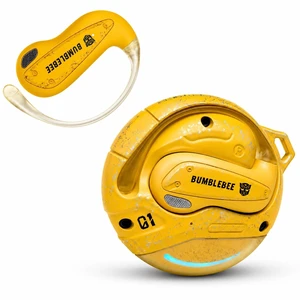 Transformers Flux T86 Ear-Hook Bluetooth Wireless Earbuds, Heavy-Duty Zinc Alloy Armor Charging Case, 14.2mm Hi-Fi Drivers, Built-in Mic, Game & Music Modes, Sports Earphones (Bumblebee Yellow) Transformers Flux T86 Ear-Hook Bluetooth Wireless Earbuds, Heavy-Duty Zinc Alloy Armor Charging Case, 14.2mm Hi-Fi Drivers, Built-in Mic, Game & Music Modes, Sports Earphones (Bumblebee Yellow)