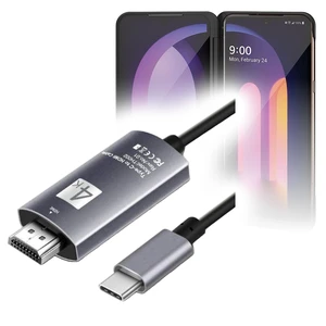 BoxWave Cable Compatible with LG V60 ThinQ 5G - SmartDisplay Cable - USB Type-C to HDMI (6 ft), USB C/HDMI Cable - Jet Black BoxWave Cable Compatible with LG V60 ThinQ 5G - SmartDisplay Cable - USB Type-C to HDMI (6 ft), USB C/HDMI Cable - Jet Black