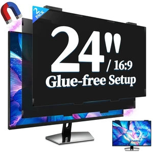 Verponity 2 Pack 24 Inch Magnetic Privacy Screen for Computer Monitor 16:9, Anti Blue Light Anti-Glare Screen Protector, Tool-free Removable Hanging Privacy Screen for Monitor, Anti-peep Eye Protectio Verponity 2 Pack 24 Inch Magnetic Privacy Screen for Computer Monitor 16:9, Anti Blue Light Anti-Glare Screen Protector, Tool-free Removable Hanging Privacy Screen for Monitor, Anti-peep Eye Protectio