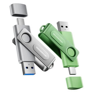 MOVE SPEED 2 Pack 64GB USB Drive 150MB/s Thumb Drives USB 3.0 and Type C Memory Stick with Dual Ports for iPhone 17/16/15, Android Phone, Windows, Mac, Tablet MOVE SPEED 2 Pack 64GB USB Drive 150MB/s Thumb Drives USB 3.0 and Type C Memory Stick with Dual Ports for iPhone 17/16/15, Android Phone, Windows, Mac, Tablet