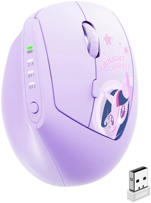 My Little Pony Ergonomic Vertical Mouse, VM01 Dual-Mode (2.4GHz/Bluetooth) Wireless Silent Mouse with LED Battery Indicator, 6 Buttons Silent Clicking Mouse for Wrist Comfort, PC, Laptop, Mac ( My Little Pony Ergonomic Vertical Mouse, VM01 Dual-Mode (2.4GHz/Bluetooth) Wireless Silent Mouse with LED Battery Indicator, 6 Buttons Silent Clicking Mouse for Wrist Comfort, PC, Laptop, Mac (