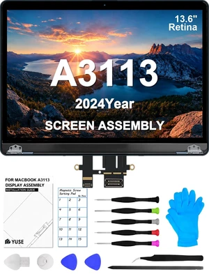 A3113 Replacement Screen for MacBook Air 13.6" 2024(M3) Full LCD(Starlight) A3113 Replacement Screen for MacBook Air 13.6" 2024(M3) Full LCD(Starlight)