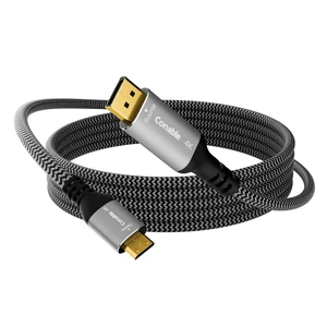 4K DisplayPort to Mini HDMI Cable 25FT, Uni-Directional DP to Mini HDMI Cable. Supports 4K@60Hz, 2K@120Hz, Video UHD, Nylon Braided, for Desktop, AMD, NVIDIA, KYY, ARZOPA, VILVA, MNN, Portable Monit 4K DisplayPort to Mini HDMI Cable 25FT, Uni-Directional DP to Mini HDMI Cable. Supports 4K@60Hz, 2K@120Hz, Video UHD, Nylon Braided, for Desktop, AMD, NVIDIA, KYY, ARZOPA, VILVA, MNN, Portable Monit