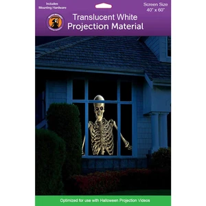 Holographic Rear Projection Screen with Mounting Hardware for Projecting Halloween Videos (40" x 60" White) Holographic Rear Projection Screen with Mounting Hardware for Projecting Halloween Videos (40" x 60" White)