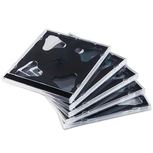 Maxtek 10.4 mm Standard Double (2 Discs Capacity) Clear CD Jewel Case with Black Tray, 50 Pack Maxtek 10.4 mm Standard Double (2 Discs Capacity) Clear CD Jewel Case with Black Tray, 50 Pack