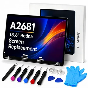 Vahuqrel A2681 Screen Replacement with Sleep Sensor Cable for 13.6 Inch MacBook Air M2 2022, 2560x1664 LCD Full Assembly Display for EMC 4074 Silver Vahuqrel A2681 Screen Replacement with Sleep Sensor Cable for 13.6 Inch MacBook Air M2 2022, 2560x1664 LCD Full Assembly Display for EMC 4074 Silver