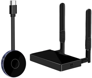 4K/30Hz Wireless HDMI Transmitter and Receiver Kit, 50m Long-Range via 5G/2.4G Dual-Band, High-Gain Antenna for Stable Projection, Low Latency, HDMI+VGA for Laptop, PC, PS5, Projector, Monitor 4K/30Hz Wireless HDMI Transmitter and Receiver Kit, 50m Long-Range via 5G/2.4G Dual-Band, High-Gain Antenna for Stable Projection, Low Latency, HDMI+VGA for Laptop, PC, PS5, Projector, Monitor