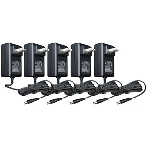 UL Listed 5PCS 12V 2A 6ft Power Supply Adapter, 24W 1.5A 1A 0.8A 0.5A AC/DC Switching Adapter for LED Strip Lights, Keyboard, BT Speaker, Router, Monitor, Webcam, Makeup Mirror, DVR, NVR, CCTV Camera UL Listed 5PCS 12V 2A 6ft Power Supply Adapter, 24W 1.5A 1A 0.8A 0.5A AC/DC Switching Adapter for LED Strip Lights, Keyboard, BT Speaker, Router, Monitor, Webcam, Makeup Mirror, DVR, NVR, CCTV Camera