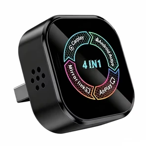 Wireless CarPlay Adapter Screen Mirror, Mini 4 in 1 Wired to Wireless Dongle for CarPlay/Android Auto, Mirror Cast for iOS & Android Phone, Lower Latency, Plug & Play with USB A/USB C Po Wireless CarPlay Adapter Screen Mirror, Mini 4 in 1 Wired to Wireless Dongle for CarPlay/Android Auto, Mirror Cast for iOS & Android Phone, Lower Latency, Plug & Play with USB A/USB C Po