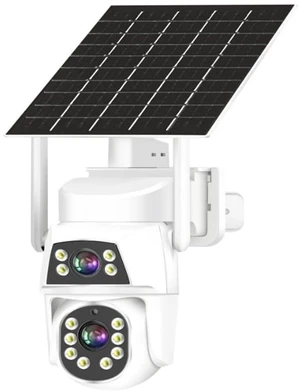 Camhipro Solar 4G Security AOV Camera with SIM Card, 8W Solar Panel, 10400mAh Battery, Human Tracking Alarm, 24Hour Audio Video Cloud/TF Card/FTP Recording, Waterproof Surveillance GSM CCTV (White) Camhipro Solar 4G Security AOV Camera with SIM Card, 8W Solar Panel, 10400mAh Battery, Human Tracking Alarm, 24Hour Audio Video Cloud/TF Card/FTP Recording, Waterproof Surveillance GSM CCTV (White)