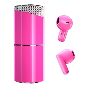 Samildanach Lipstick Wireless Earbuds, Bluetooth 5.3 with Noise Reduction, Comfortable Semi-in-Ear Design, Type-C Fast Charging (Pink) Samildanach Lipstick Wireless Earbuds, Bluetooth 5.3 with Noise Reduction, Comfortable Semi-in-Ear Design, Type-C Fast Charging (Pink)