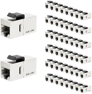 iwillink CAT7 Keystone Coupler RJ45 Shielded Ethernet Coupler 50-Pack iwillink CAT7 Keystone Coupler RJ45 Shielded Ethernet Coupler 50-Pack