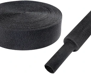 BuyUneed Heat Shrink Braided Sleeving 2:1 Ratio Fabric Tubing 1"-13ft BuyUneed Heat Shrink Braided Sleeving 2:1 Ratio Fabric Tubing 1"-13ft